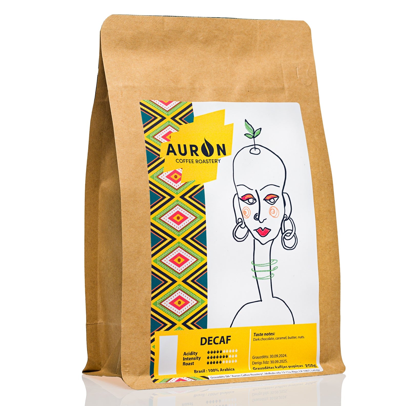 Kafijas pupiņas Brasil Decaf EA bezkofeīna - AURON COFFEE ROASTERY