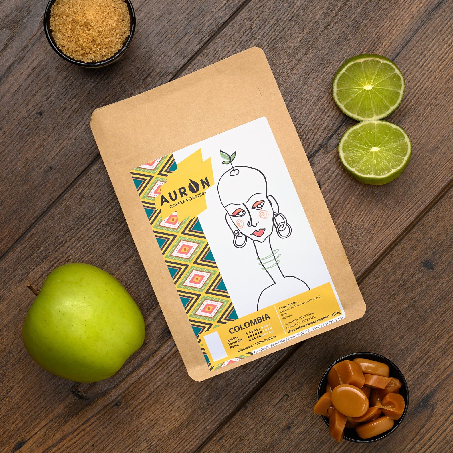 Kafijas pupiņas COLOMBIA Excelso AAA - AURON COFFEE ROASTERY