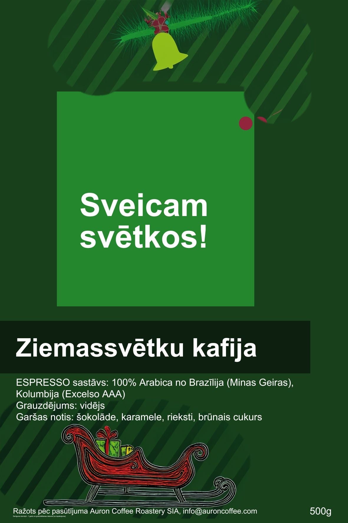 Svētku kafija, korporatīvās dāvanas, personalizētas etiķetes - AURON COFFEE ROASTERY