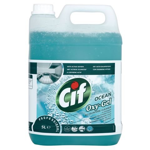 Tīrīšanas līdzeklis cietām virsmām universāls Cif Professional Oxy - gel Ocean 5 L - AURON COFFEE ROASTERY