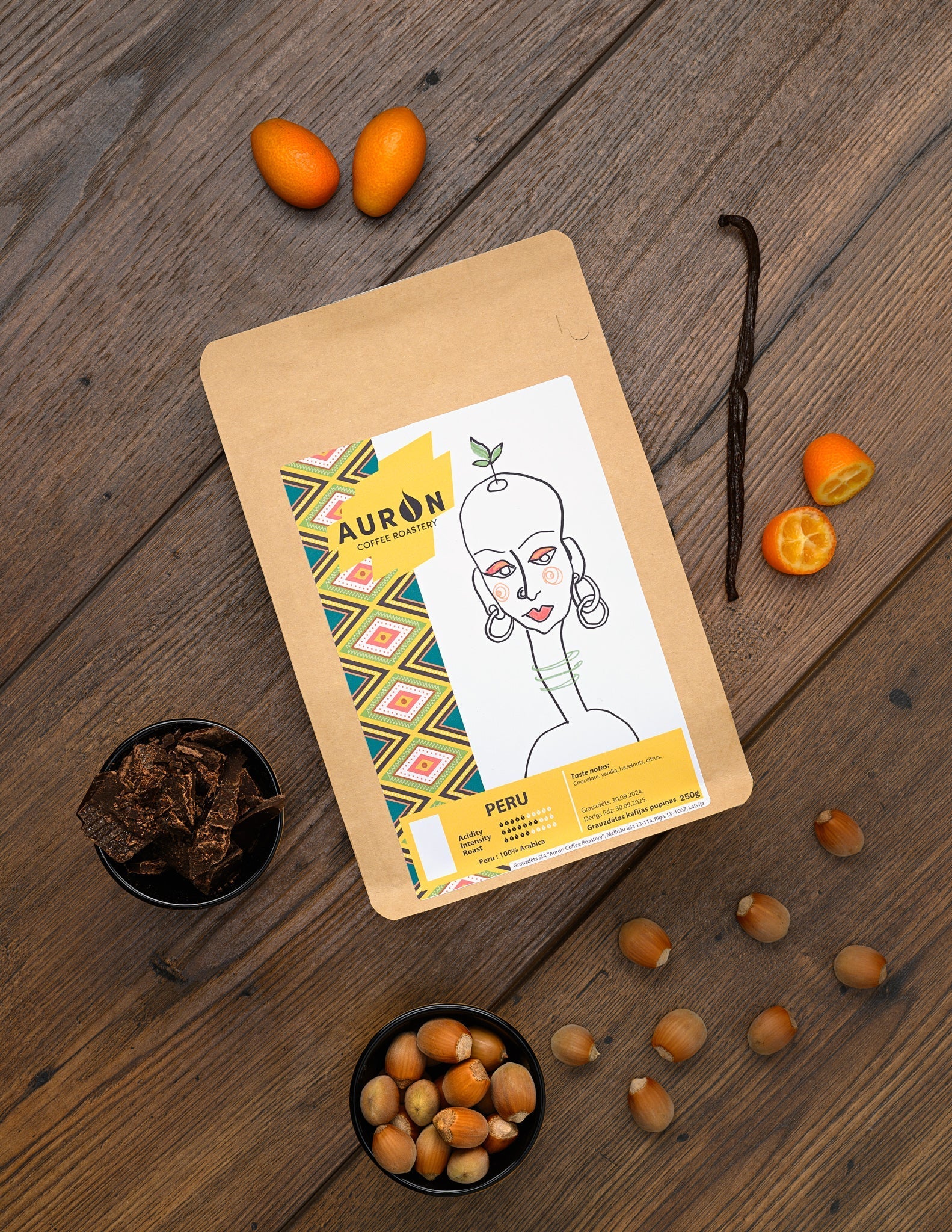 1kg Kafijas pupiņas PERU - AURON COFFEE ROASTERY