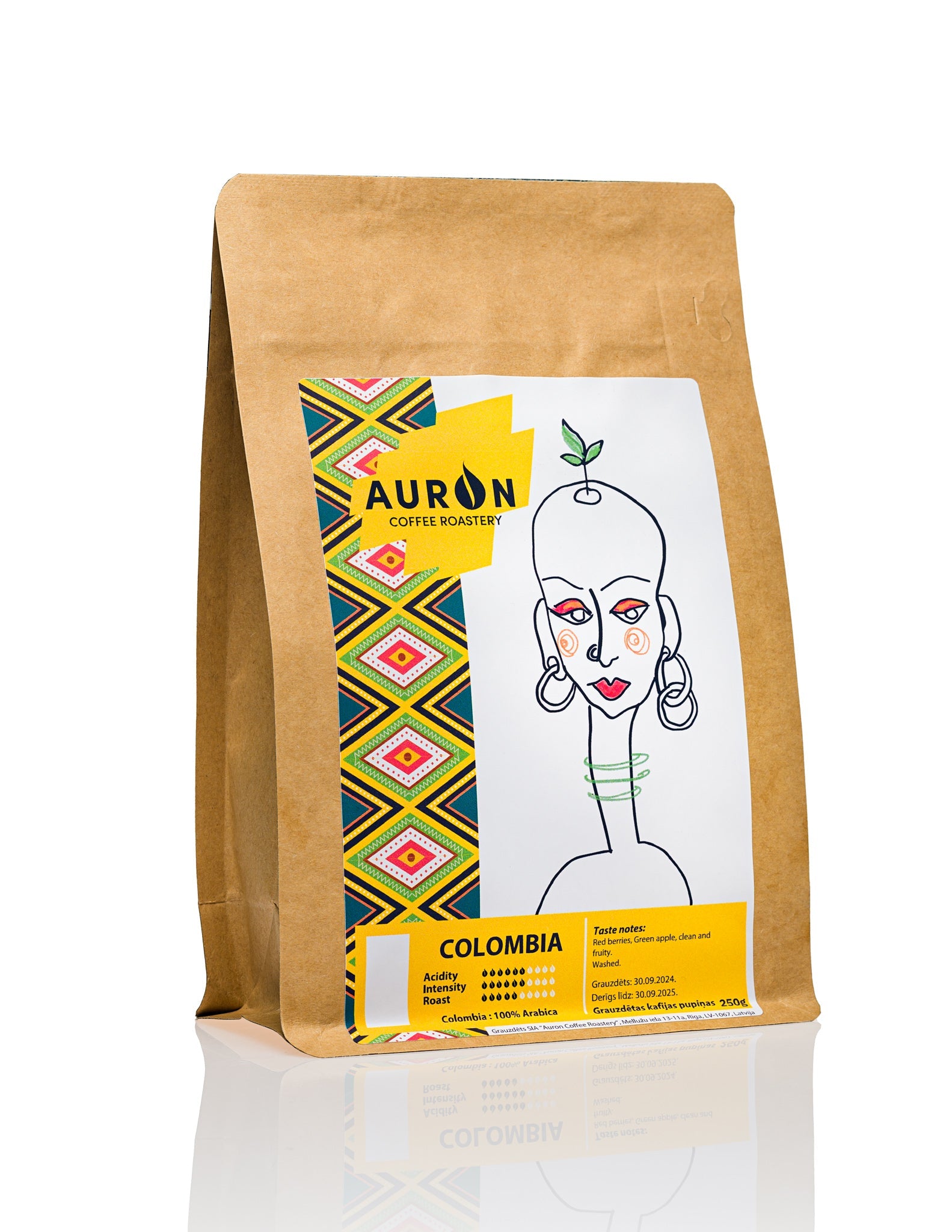 Kafijas pupiņas COLOMBIA Excelso AAA - AURON COFFEE ROASTERY