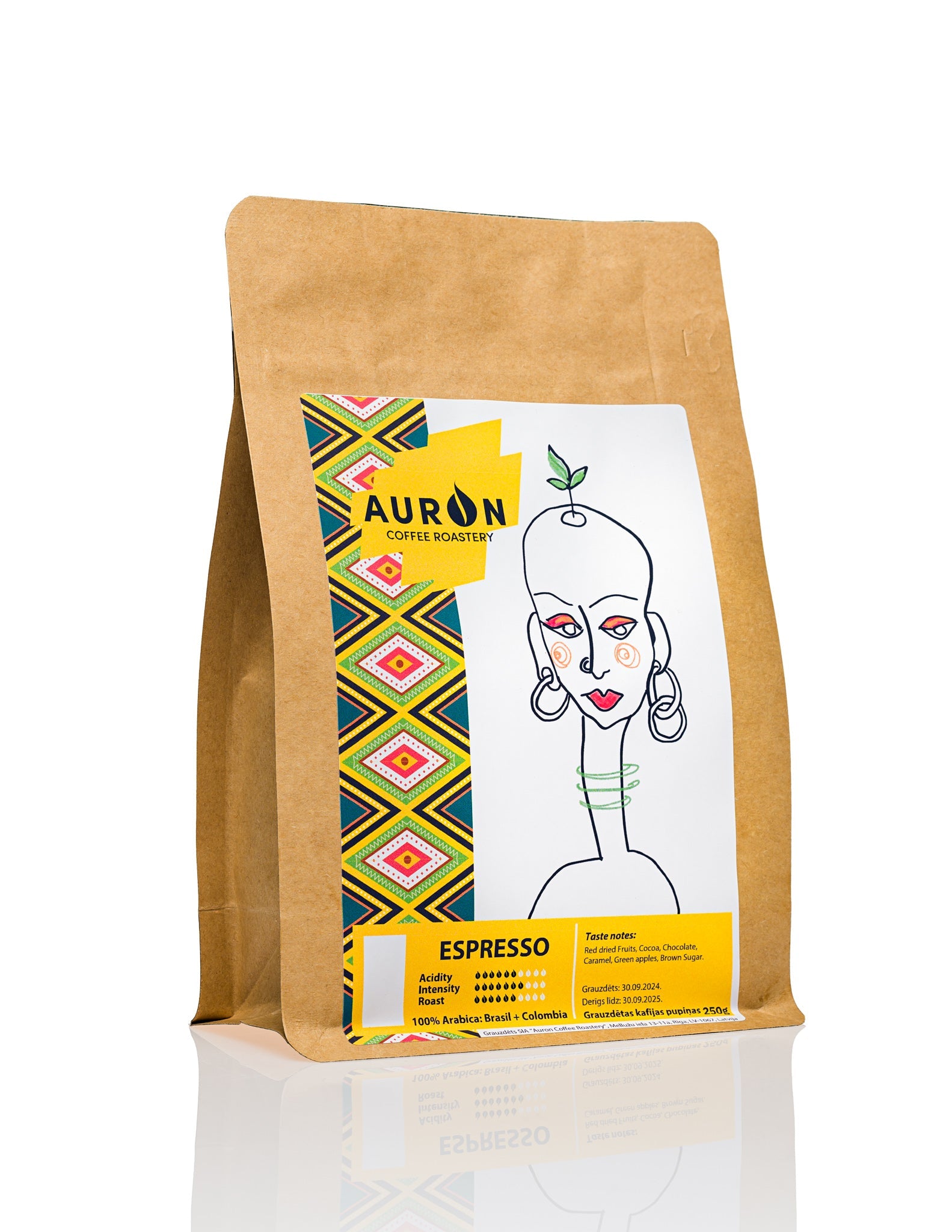 Kafijas pupiņas ESPRESSO 1kg - AURON COFFEE ROASTERY