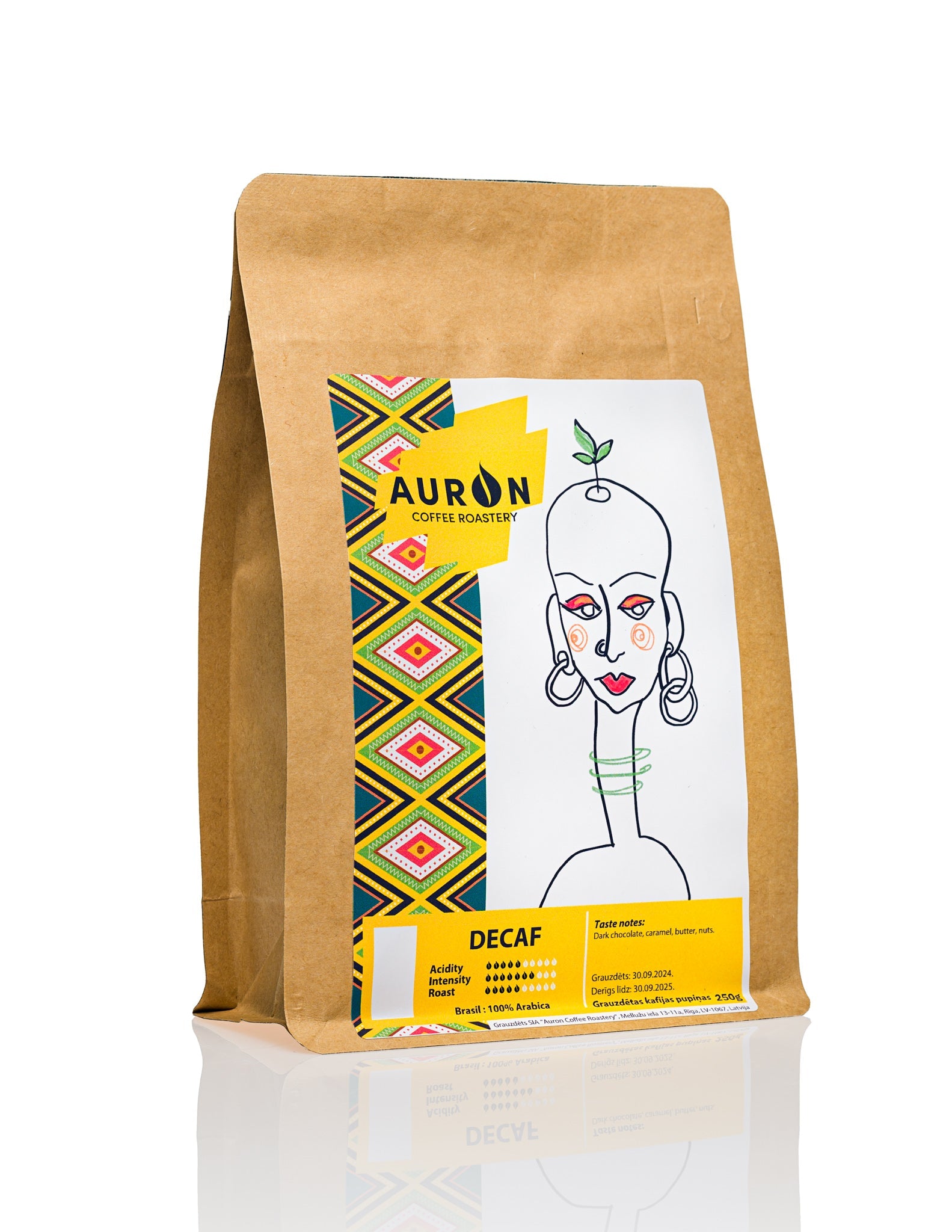 Maltā bezkofeīna kafija Brasil Decaf EA - AURON COFFEE ROASTERY