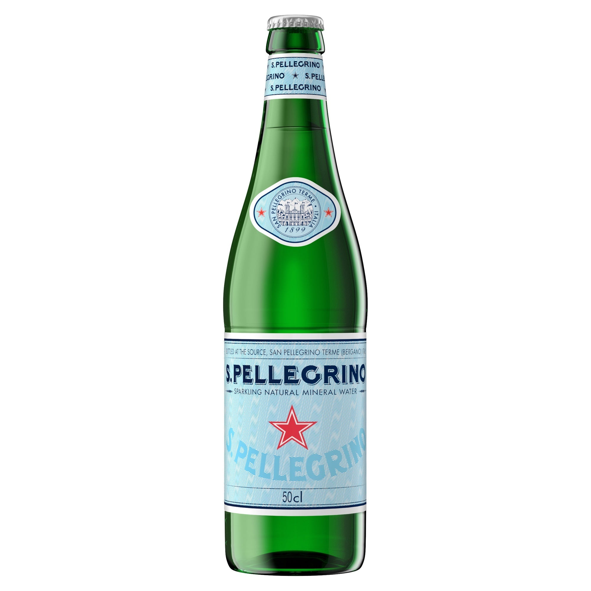 Minerālūdens gāzēts S.Pellegrino stikla pudelē 500ml - AURON COFFEE ROASTERY