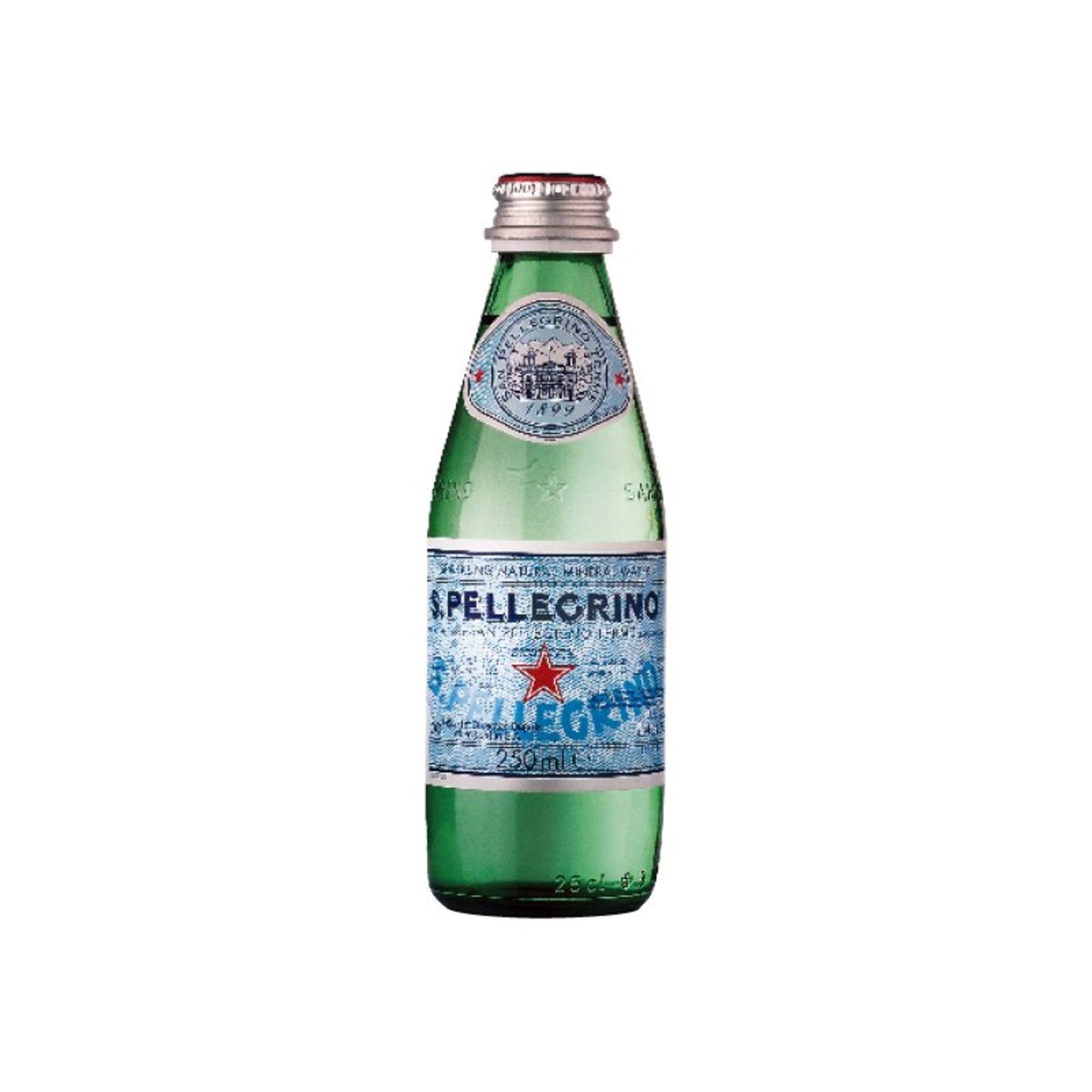 Minerālūdens S.Pellegrino gāzēts stikla pudelē 250ml - AURON COFFEE ROASTERY