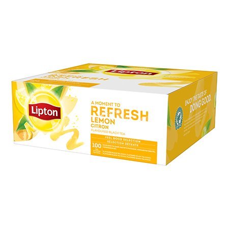 Tēja Lipton melnā citronu 100 gab. - AURON COFFEE ROASTERY