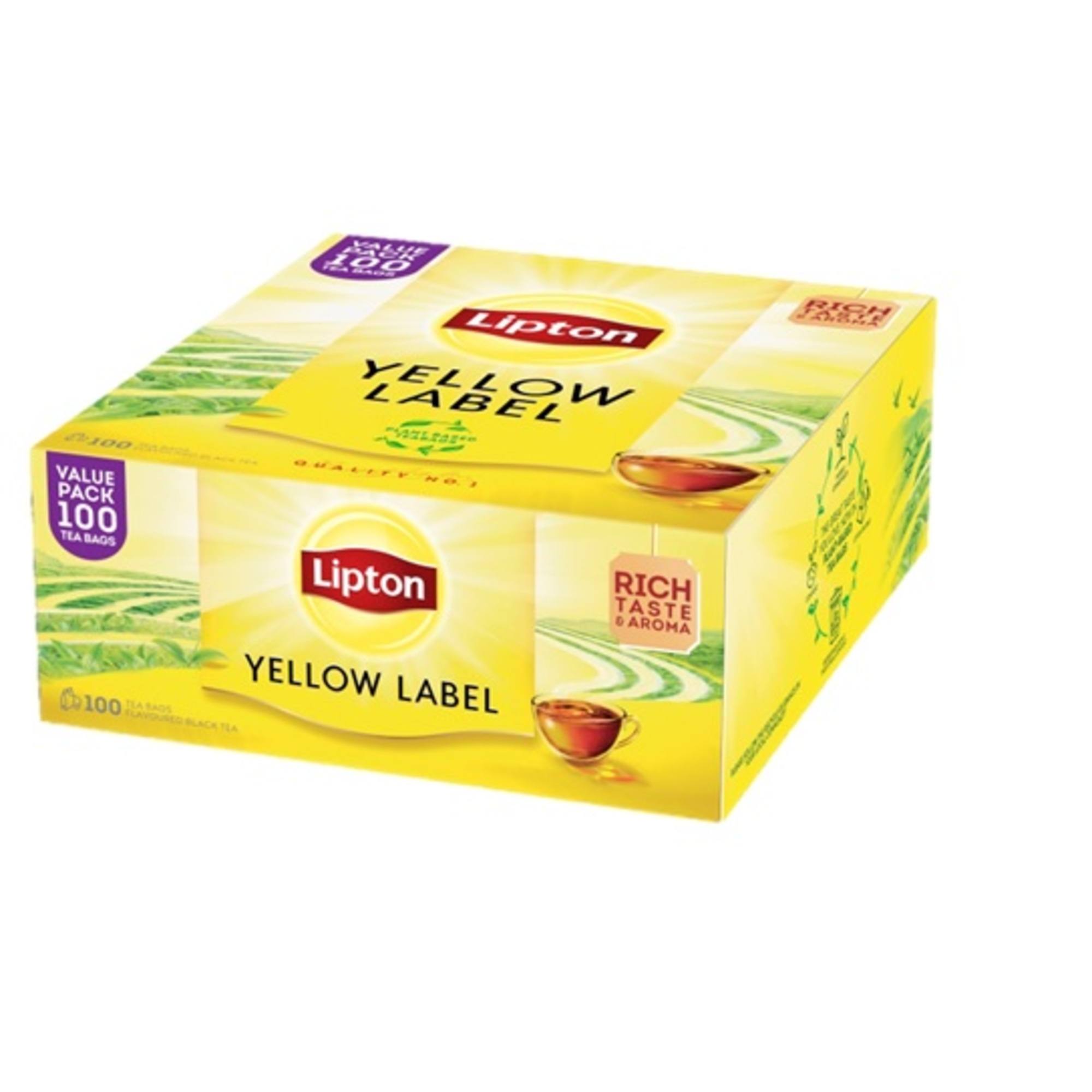 Tēja Lipton melnā Yellow Label 100 gab - AURON COFFEE ROASTERY